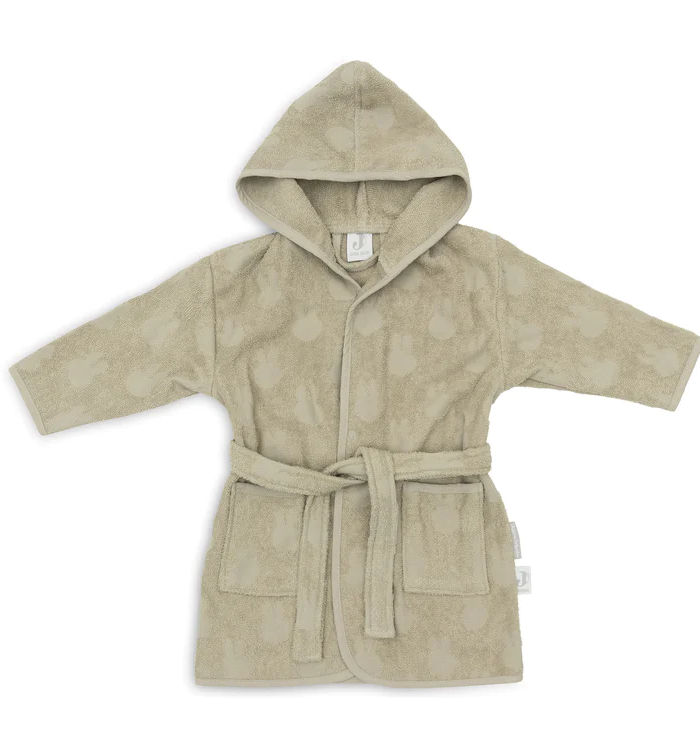 Badjas Badstof 1-2 jaar Miffy Jacquard – Olive Green