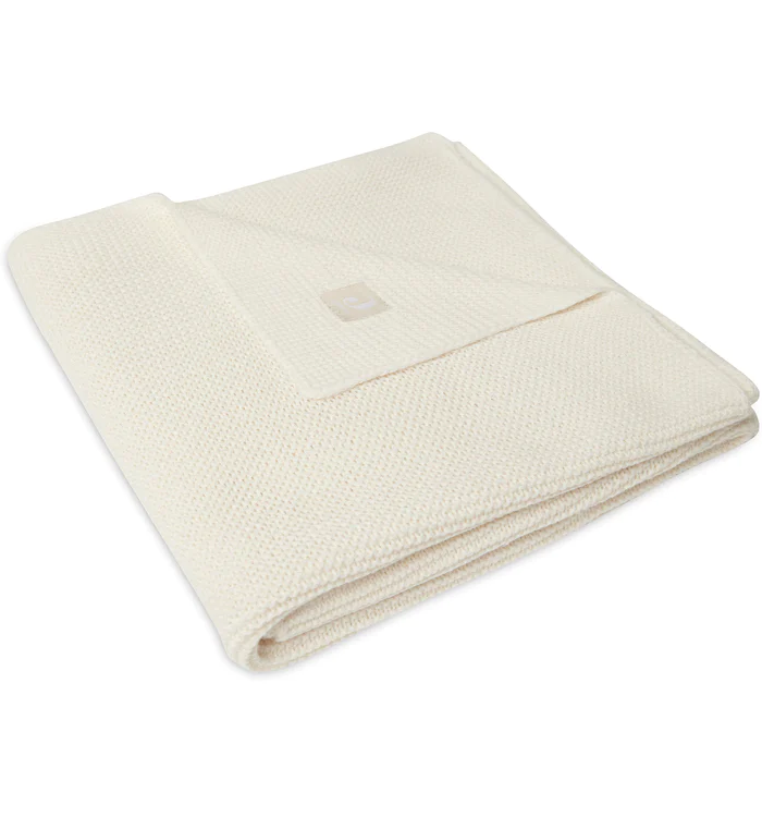 Deken Wieg 75x100cm Basic Knit – Ivory