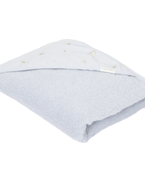 Badcape geborduurd Blue – 100×100 cm