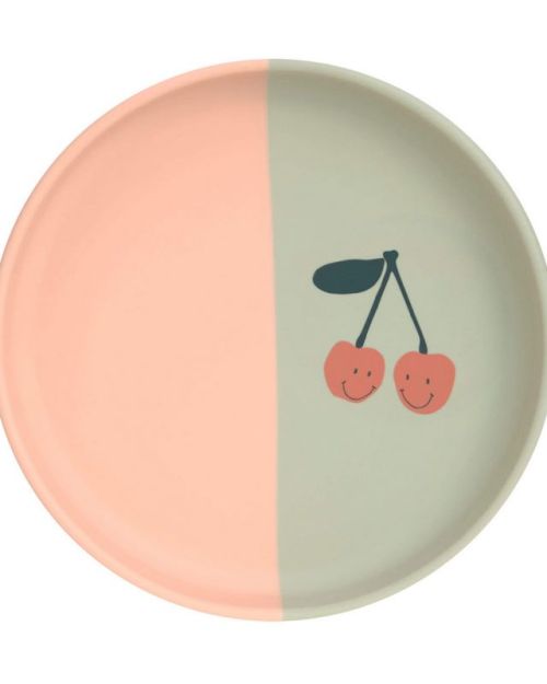 Lassig Silicone Plate Happy Fruits Cherry