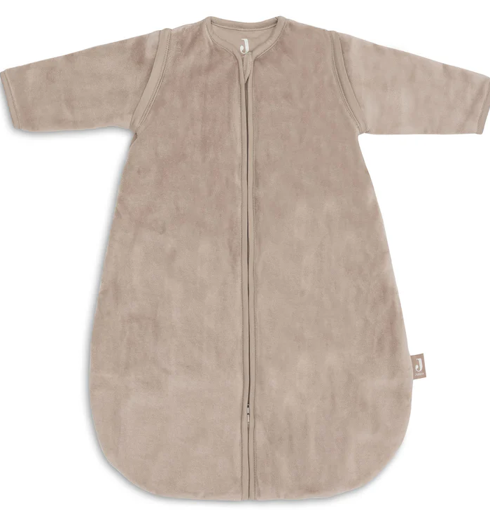 Baby Slaapzak met Afritsbare Mouw Rond 60cm Velvet – Milky Coffee