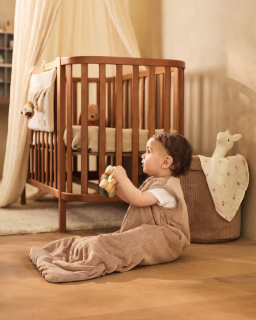 Baby Slaapzak Mouwloos 90cm Velvet – Milky Coffee