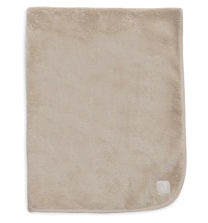Deken Ledikant 100x150cm Basic Jersey/Sherpa – Warm Sand