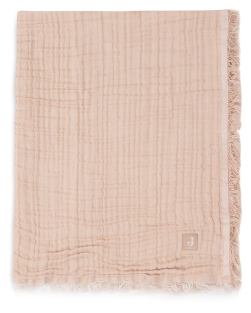 Deken Wieg 75x100cm Fringe Moonstone/Ivory – GOTS